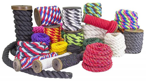 عرضه عمده طناب کنفی ضخیم هفت رنگ